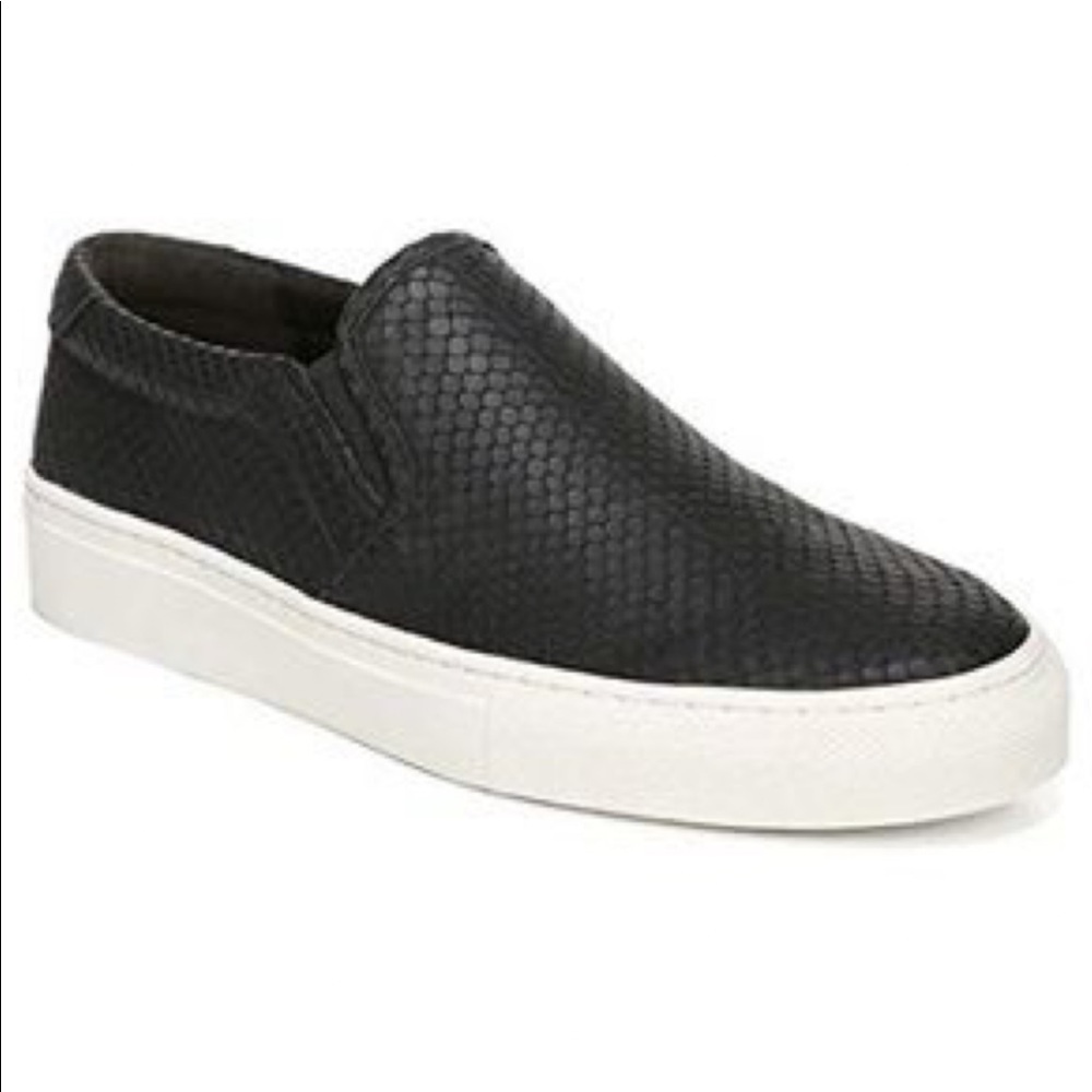 Via Spiga Sara Snake Embossed Sneakers Black
